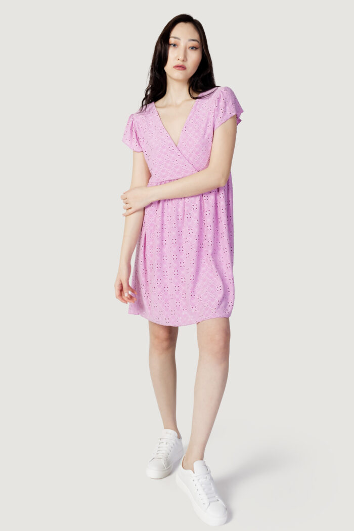 Vestito corto Jacqueline De Yong JDYCATHINKA S/L V-NECK DRESS JRS Rosa – 102642