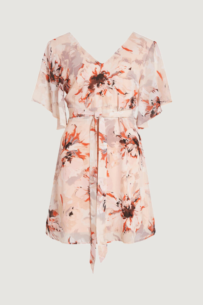 Vestito corto Vila Clothes VIKARIN V-NECK S/S SHORT /BM/DC Rosa Cipria – 111246