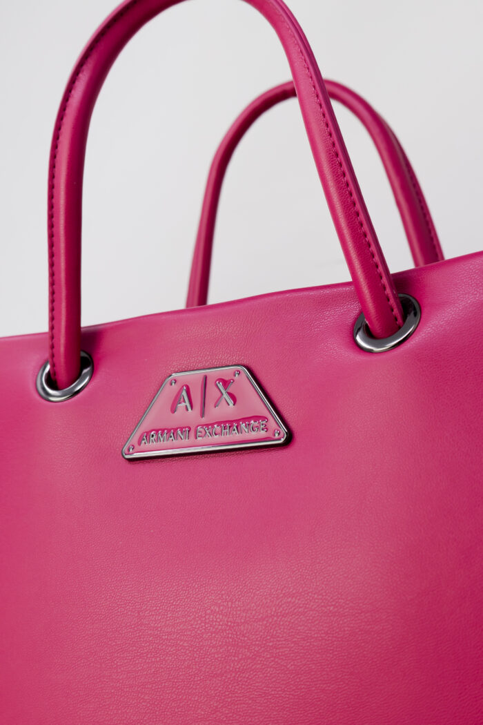 Borsa Armani Exchange PLACCA LOGO Fuxia