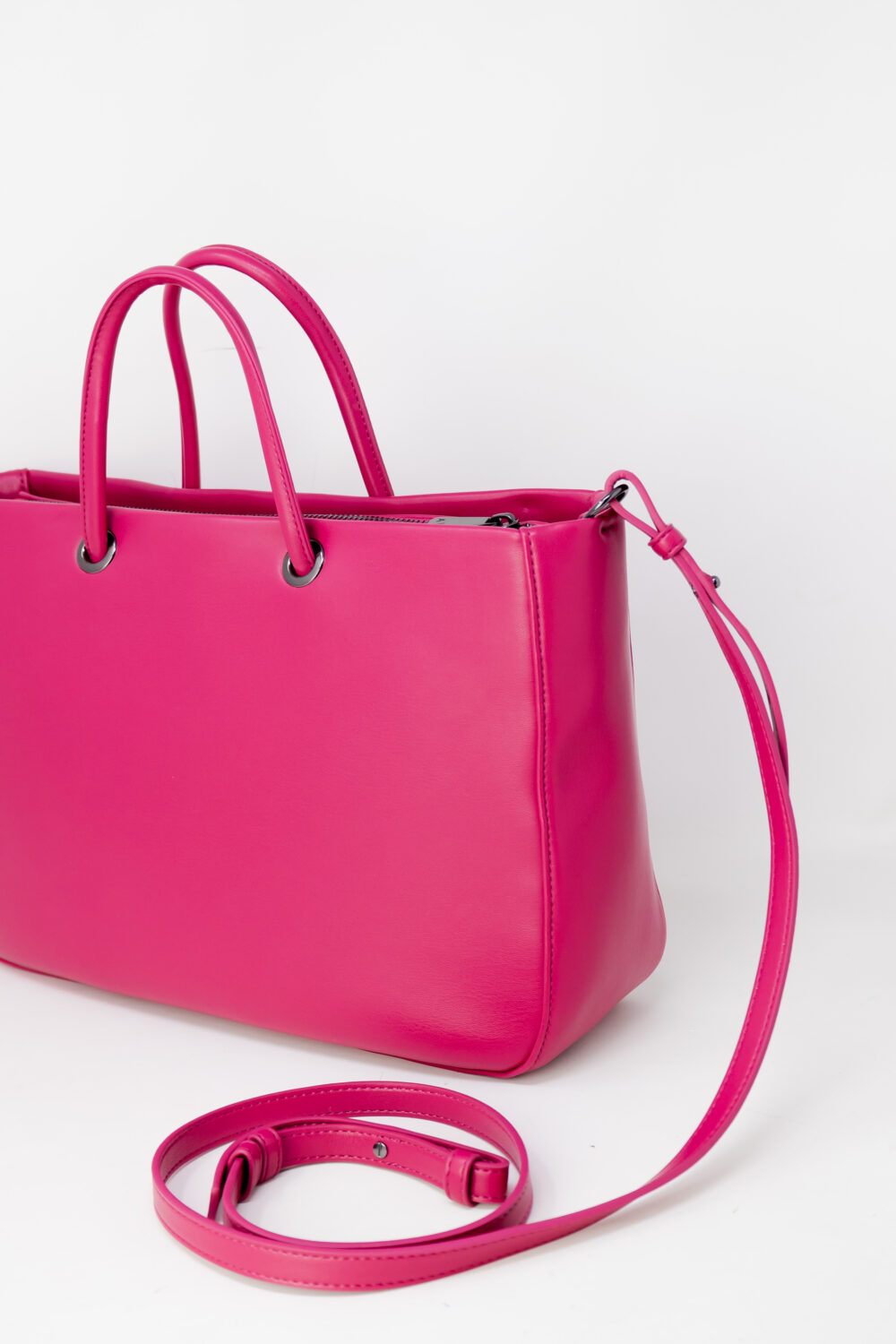 Borsa Armani Exchange PLACCA LOGO Fuxia - Foto 4