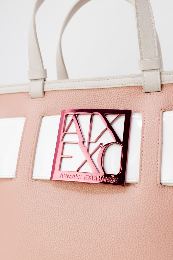 Borsa Armani Exchange CUBO LOGO Rosa
