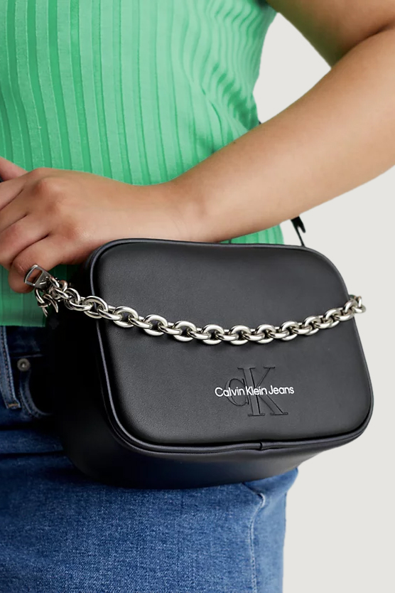 Borsa Calvin Klein Jeans SCULPTED CAMERA BAG18 CHAIN Nero - Foto 1