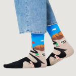Calzini Lunghi Happy Socks ROADTRIP SOCK Celeste - Foto 2