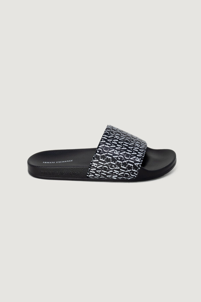 Ciabatte Armani Exchange MULTILOGO Nero