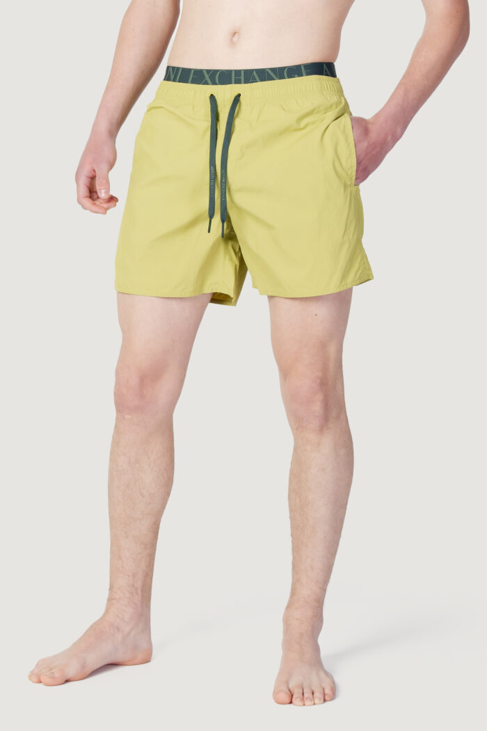 Costume da bagno Armani Exchange LOGO Verde