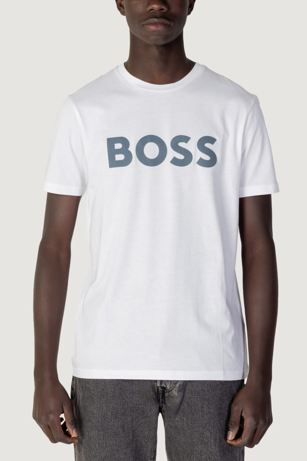 T-shirt Boss JERSEY THINKING 1 Bianco - Foto 1