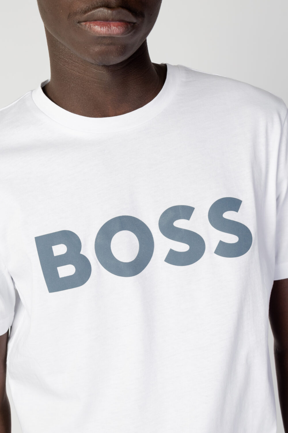 T-shirt Boss JERSEY THINKING 1 Bianco - Foto 3