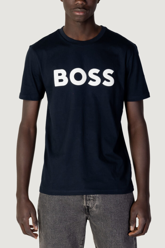 T-shirt Boss JERSEY THINKING 1 Blu
