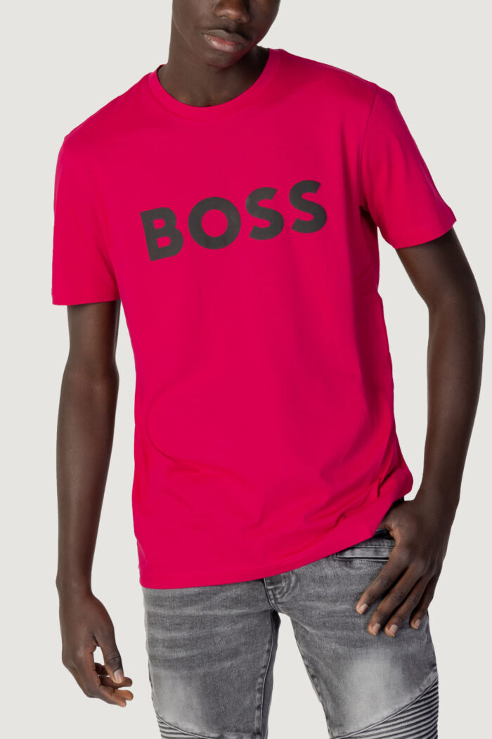 T-shirt Boss JERSEY THINKING 1 Magenta
