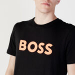 T-shirt Boss JERSEY THINKING 1 Nero - Foto 2