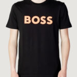 T-shirt Boss JERSEY THINKING 1 Nero - Foto 4