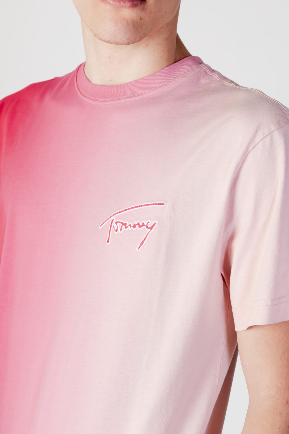 T-shirt Tommy Hilfiger Jeans TJM CLSC DIP DYE SIG Rosa - Foto 2