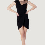Vestito midi Rinascimento Con Inserto in Tulle Nero - Foto 1