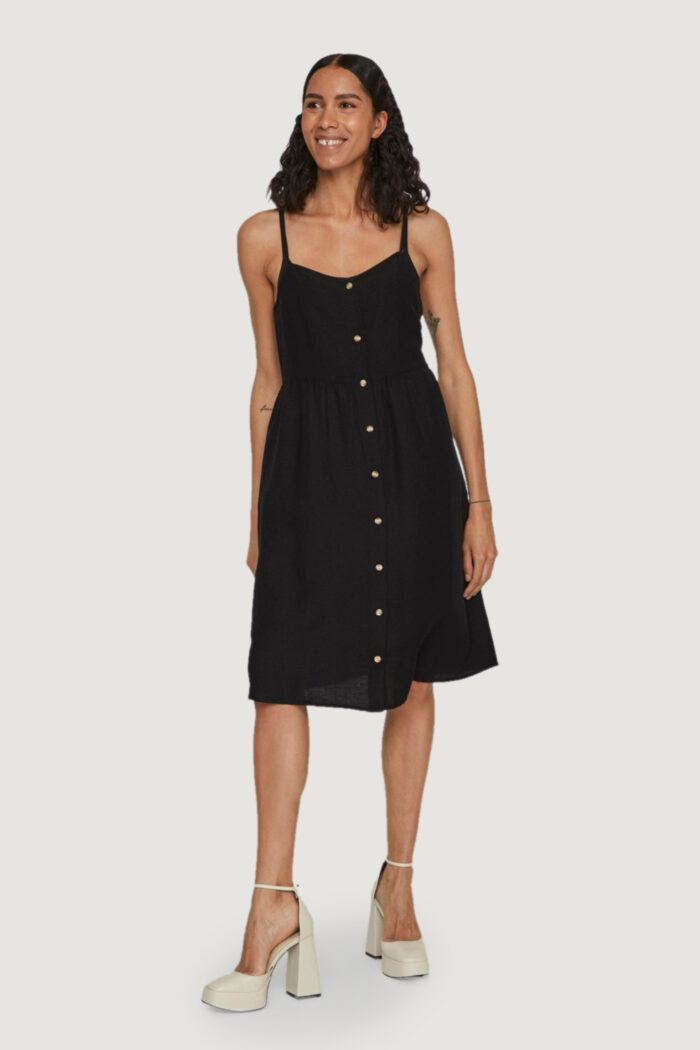 Vestito midi Vila Clothes VIPRISILLA NEW S/L STRAP KNEE Nero