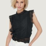 Canotta Only ONLKARO S/L LACE TOP NOOS WVN Nero - Foto 1