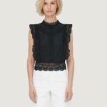 Canotta Only ONLKARO S/L LACE TOP NOOS WVN Nero - Foto 2