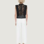 Canotta Only ONLKARO S/L LACE TOP NOOS WVN Nero - Foto 3