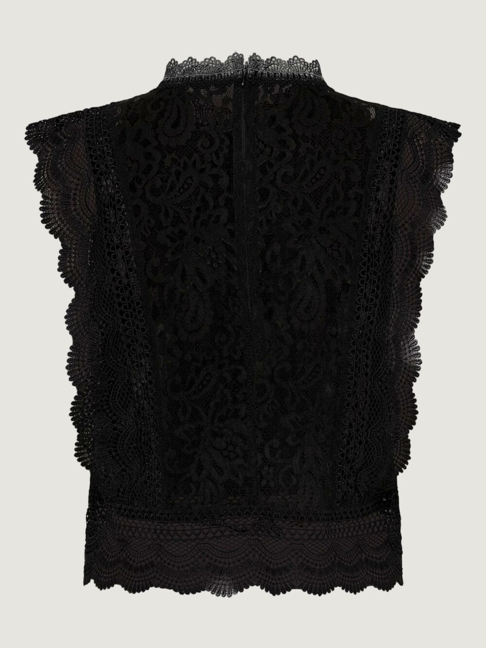 Canotta Only ONLKARO S/L LACE TOP NOOS WVN Nero - Foto 5