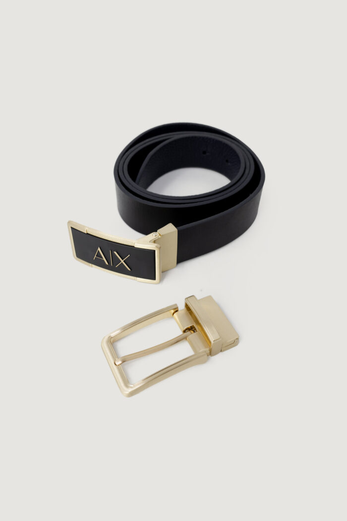 Cinta Armani Exchange SET DOUBLE BUCKELS Nero