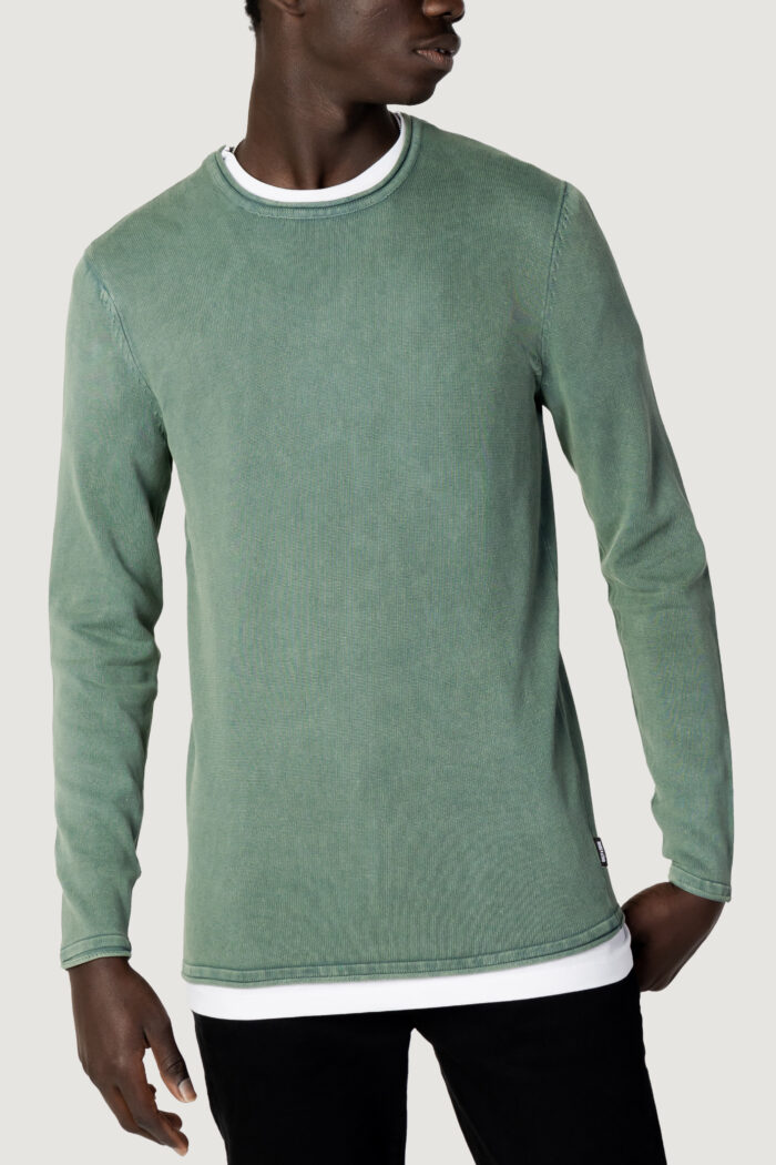 Maglia Only & Sons ONSGARSON 12 WASH CREW KNIT NOOS Verde