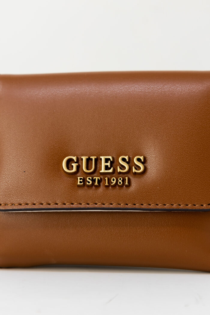 Portafoglio piccolo Guess LAUREL SLG CARD & COIN PURSE Cuoio