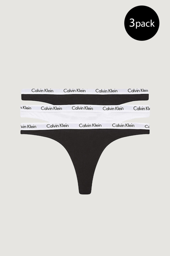 Slip e perizoma Calvin Klein Underwear THONG 3PK Nero