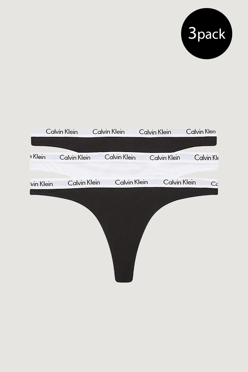 Slip e perizoma Calvin Klein Underwear THONG 3PK Nero - Foto 1