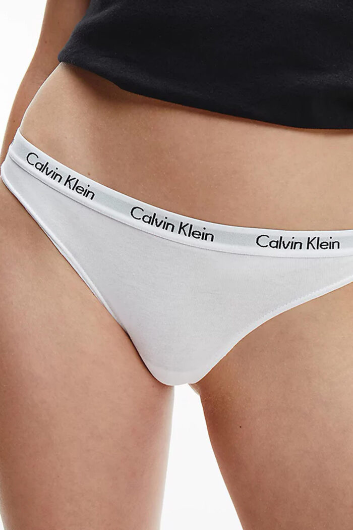 Slip e perizoma Calvin Klein Underwear THONG 3PK Nero