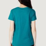 T-shirt Guess SS 1981 CRYSTAL EASY Verde - Foto 3