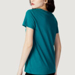T-shirt Guess SS 1981 CRYSTAL EASY Verde - Foto 5