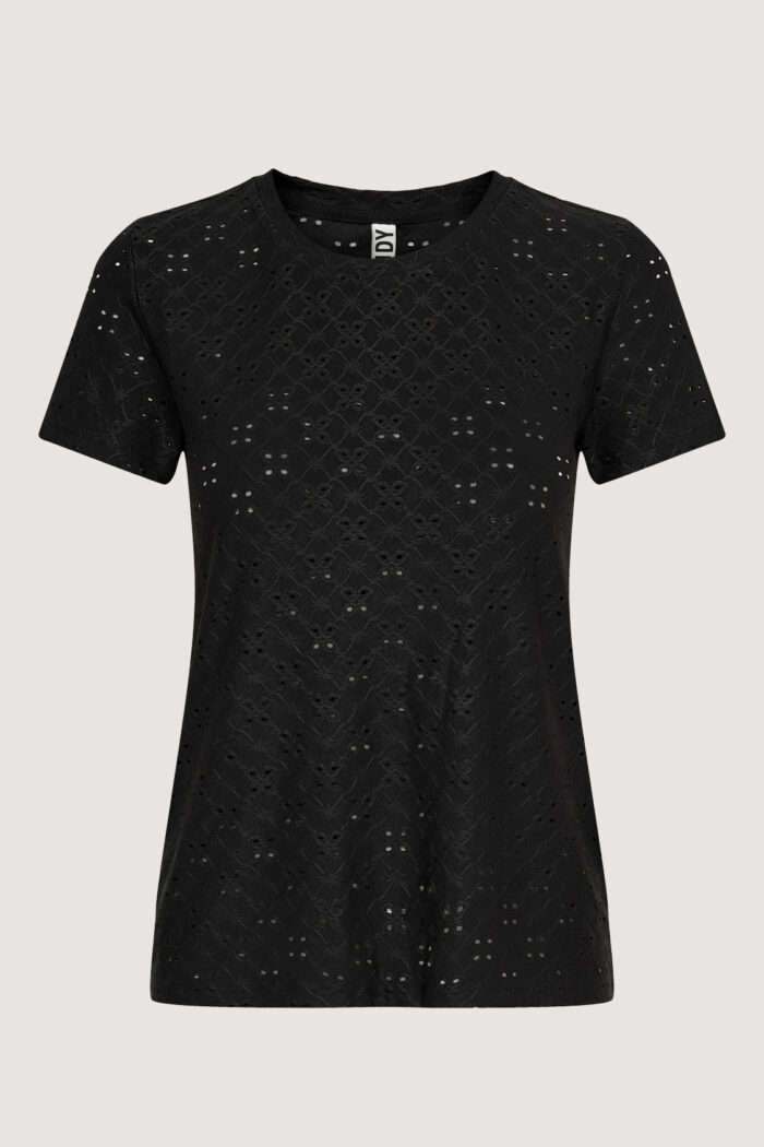 T-shirt Jacqueline De Yong JDYCATHINKA S/S TAG TOP JRS NOOS Nero