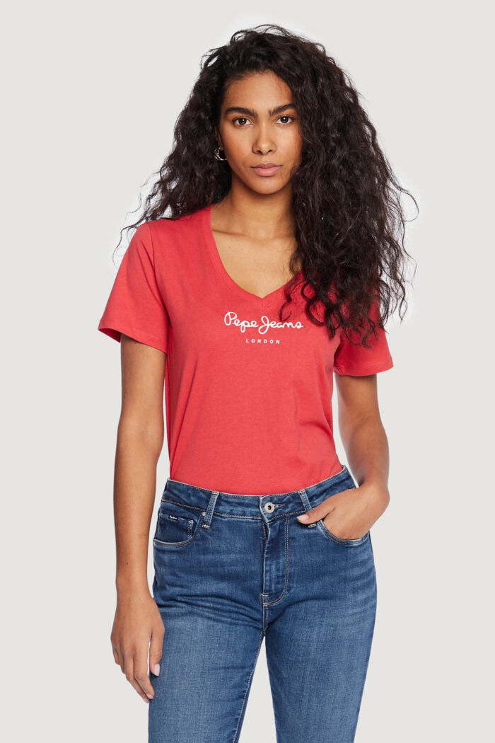 T-shirt Pepe Jeans WENDY V NECK Corallo
