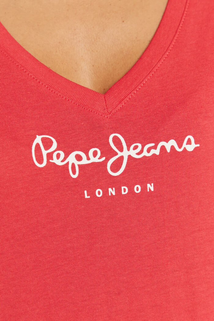 T-shirt Pepe Jeans WENDY V NECK Corallo