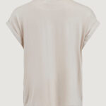 T-shirt Vila Clothes VIELLETTE S/S SATIN TOP/SU - NOOS Oro - Foto 5