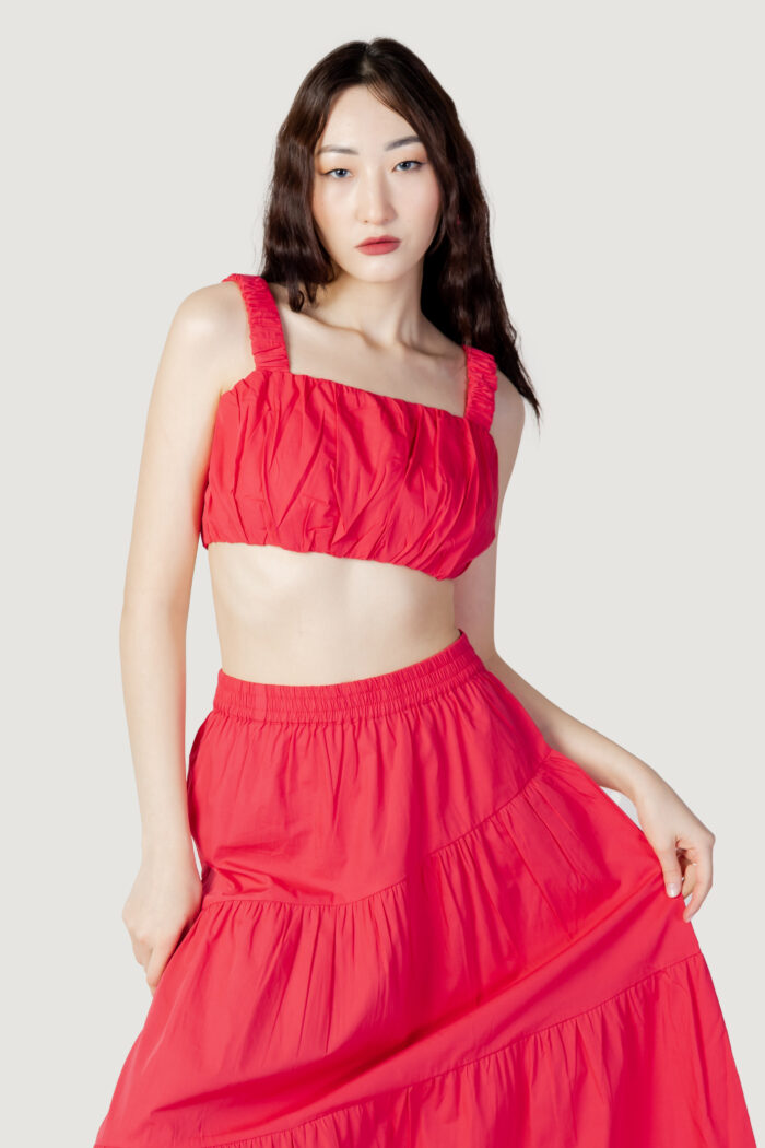 Top Only ONLPAIGE SL CROPED TOP WVN – 15296223 Corallo