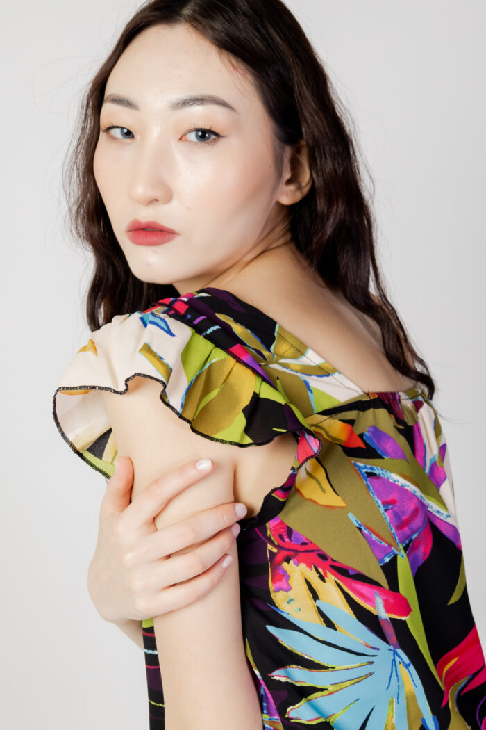 Top Only ONLALMA LIFE POLY APRIL FRILL TOP AOP – 15299472 Magenta