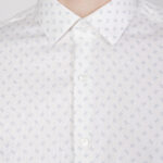 Camicia manica lunga Calvin Klein STRUCTURE PRINT SLIM Bianco - Foto 2