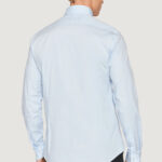 Camicia manica lunga Calvin Klein POPLIN STRETCH SLIM Celeste - Foto 5