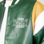 Giubbotto Tommy Hilfiger Jeans TJM RLX FAUX LEATHER Verde - Foto 4