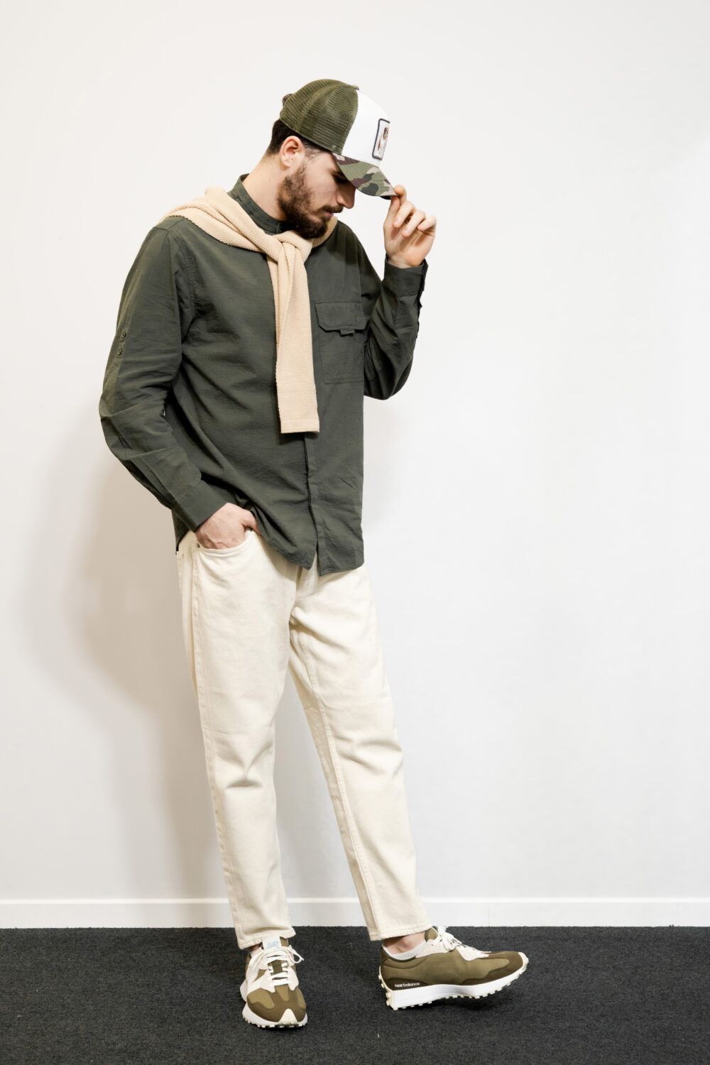 OUTFIT UOMO LOOSE FIT MILITARE #8361 - Foto 1
