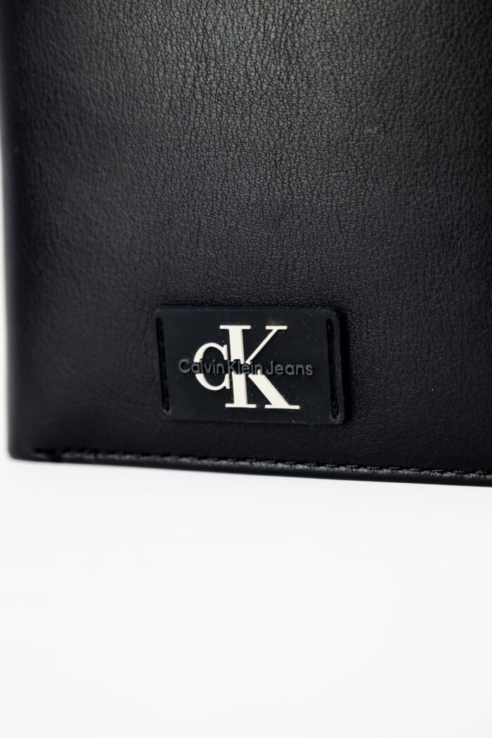 Portafoglio con portamonete Calvin Klein TAGGED BIFOLD W/COIN Nero