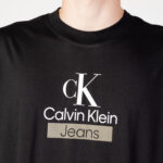 T-shirt Calvin Klein Jeans STACKED ARCHIVAL TEE Nero - Foto 3