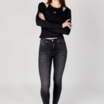T-shirt manica lunga Calvin Klein Jeans DOUBLE LAYER MILANO Nero - Foto 3
