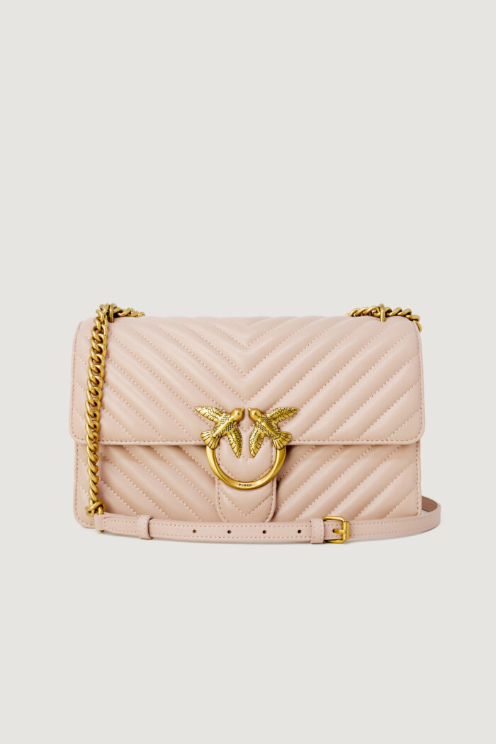 Borsa Pinko LOVE ONE CLASSIC DC SHEEP NAPPA CHEVRON Rosa
