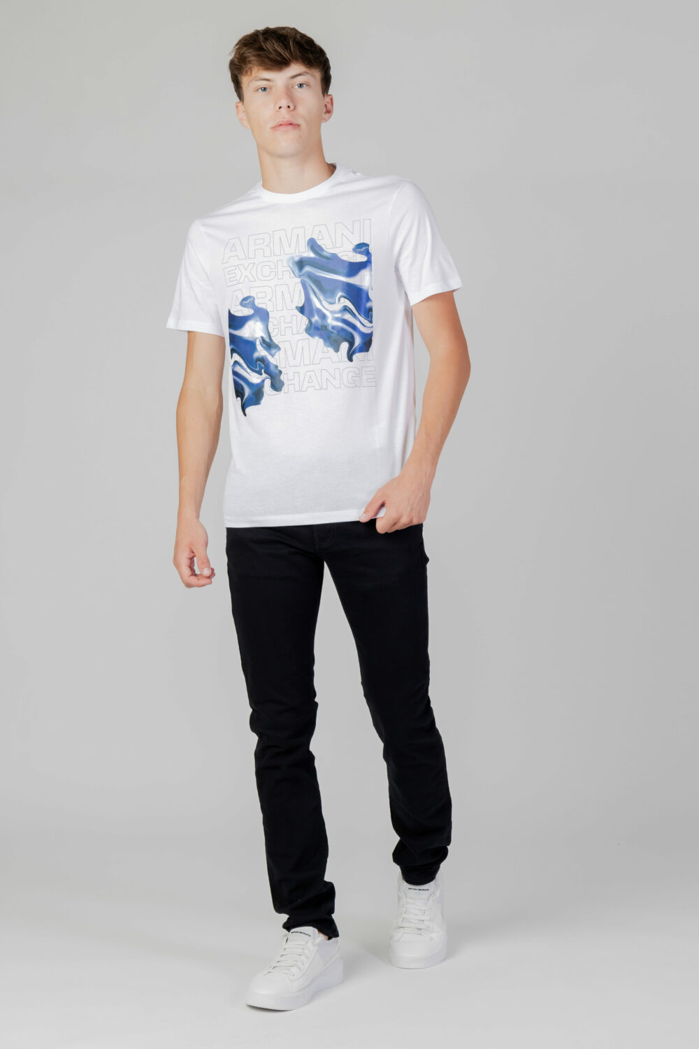 T-shirt Armani Exchange  Bianco - Foto 3