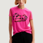 T-shirt Desigual LOVE Fuxia - Foto 1
