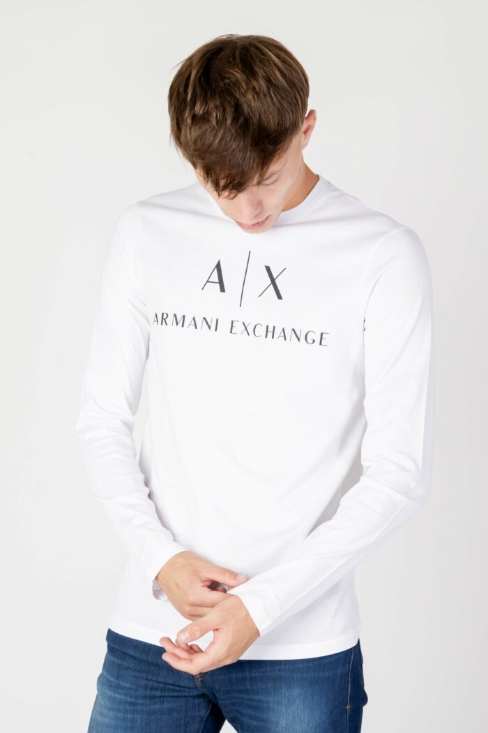 T-shirt manica lunga Armani Exchange  Bianco