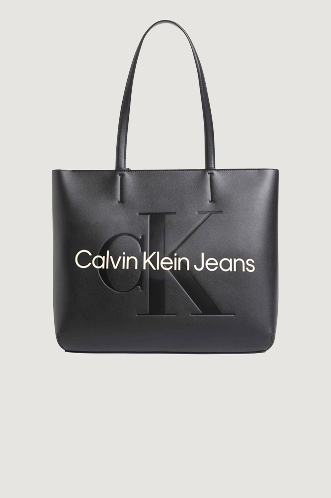 Borsa Calvin Klein SCULPTED SHOPPER29 MONO Nero – Rosa Cipria