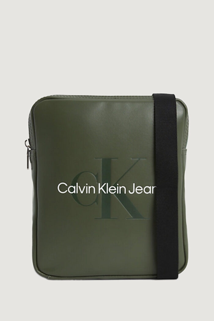 Borsa Calvin Klein MONOGRAM SOFT REPORTER18 Verde Oliva