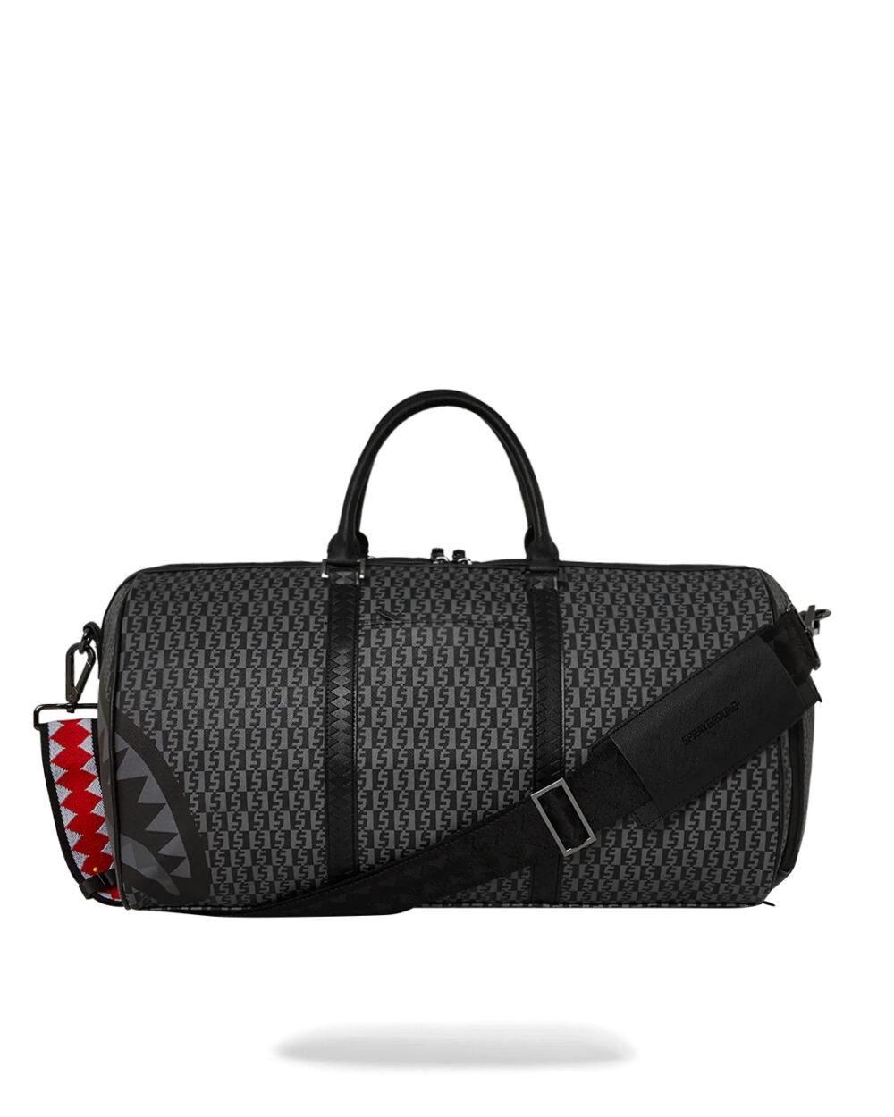 Borsone Sprayground SPLIT INFINITY CHECK LARGE DUFFLE Grigio - Foto 3